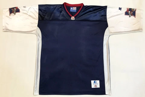 Vintage Starter CFL Montreal Alouettes Football Jersey XL Navy Blue Canada blank Cover