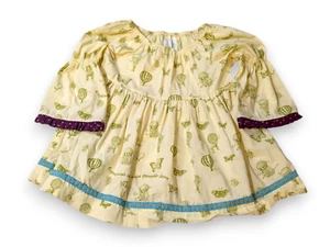 Matilda Jane Paint By Numbers Limelight Yellow Peasant Top Girls Size 6 - Picture 1 of 8