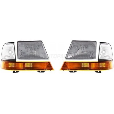 New Left & Right Headlight & Corner Light Package Fits 1999-2000 Ford Ranger - Image 1 of 4