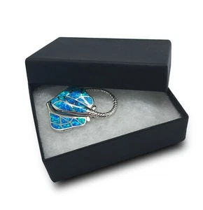 100 Stck. 3 1/4 Zoll x 2 1/4 Zoll x 1 Zoll Matt Schwarz Baumwolle Gefüllt Schmuck GESCHENKBOX #32 Armband - Bild 1 von 7