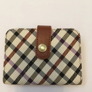 Neue karierte Kreditkarten Geldbörse Druckknopfverschluss - Bild 1 von 7