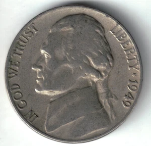 USA - 1949P - Jefferson - 1st portrait - Low Mintage, No Mint Mark - #18881 - Picture 1 of 2