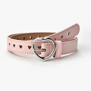 Women Metal Heart Buckle Skinny Faux Leather Belt Dress Corset Jeans Waistband - Picture 1 of 34