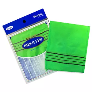 Sheanfit Exfoliating Washcloth Bath Mitt, Korean Body Scrubber - Green 6 Pack - Picture 1 of 5