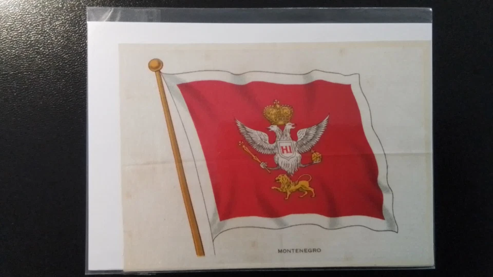 GODFREY PHILLIPS  SILKS.  NATIONAL FLAGS,  MONTENEGR0, 163mm X 117mm, LARGE. - Image 1 of 1