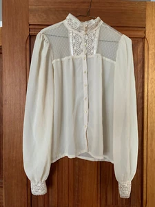 Vintage Jessica’s Gunnies Gunne Sax Blouse Bust 40" L-XL - Picture 1 of 6
