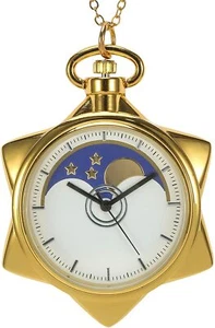Bishoujo Senshi Sailor Moon Fashion Rhinestone Gold Star Pocket Watch Girls Lady - Picture 1 of 7