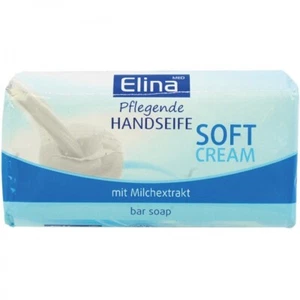 100g Elina med Pflegende Seife weiß 1 Stück natürlich duftend mit Milchextrakt - Bild 1 von 2