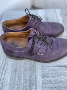 John Fluevog Grant Men's 8 Casual Leather Derby Shoes - Purple - Picture 1 of 6