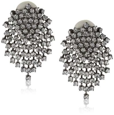 BRINCOS CLUSTER GUNMETAL KENNETH JAY LANE PERFURADOS - Imagem 1 de 4