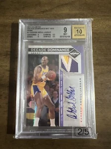 2011-12 Panini Limited Kareem Abdul-Jabaar Década Dominancia 2/5 Prime Auto BGS 9 - Imagen 1 de 5