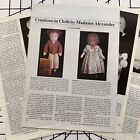 Madame Alexander Cloth Sculpt Dolls 7 Pg Illustrated Doll Research Literature