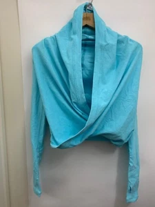 Ivivva Four Count Shrug NWT 8 10 12 14 HSKU Blue Pullover Rulu Wrap Flip - Picture 1 of 5
