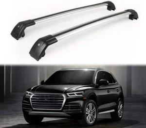 2Pc Aluminum Roof Rail Rack Carrier Cross Bar Crossbar Fit for Audi Q5 2018-2020 - Imagen 1 de 9