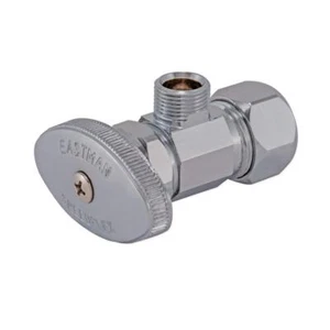 Eastman Multi-Turn Angle Stop Valve with Nut and Sleeve, 3/8 Inch OD x 5/8 Inch - Picture 1 of 5