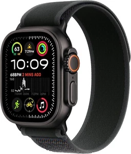 Apple Watch Ultra 2 49 mm Cellular Titanium avec boucle de trail noire S/M MX4U3LW/A - Photo 1/2