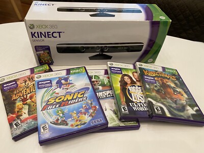 XBOX 360 Kinect Sensor With Kinect Adventures...