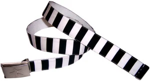 STRIPES BELT Buckle Pop Punk Rock Star 80's Neon Hot Topic Emo Ska Skater Style - Picture 1 of 2