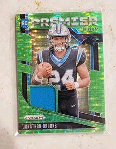 2024 Panini Prizm Jonathan Brooks Panthers Materiale Reliquia Verde Neon Pulsar RC - Foto 1 di 2