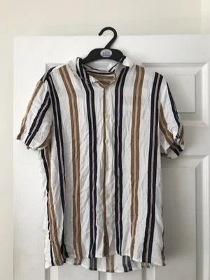 Topman Mens Stripe Short Sleeve Shirt size XXS - Image 1 of 2