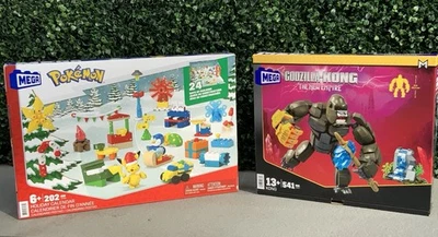Mega Pokemon Holiday Advent Calendar & Godzilla-Kong- New Ships Fast - Image 1 of 2