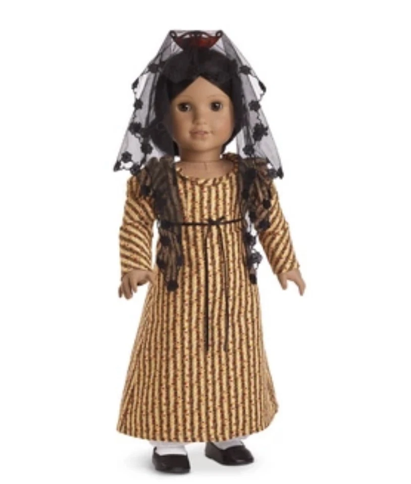 Vestido de Navidad Josefina American Girl ~ Mantilla de encaje ~ Pantaletas ~ Calcetines AG Conjunto Foto 1 de 4