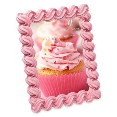 Marco de fotos rectangular brillante Isaac Jacobs 4x6 con caballete y gancho... Foto 1 de 4