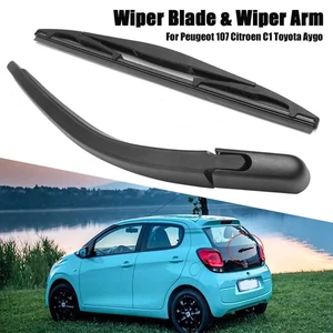 Set lama e braccio tergicristallo posteriore adatto per Peugeot 107 Citroen C1 Toyota Aygo - Foto 1 di 6
