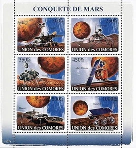 COMORES = SPACE / MARS CONQUEST M/S MNH ASTRONOMY - Picture 1 of 1