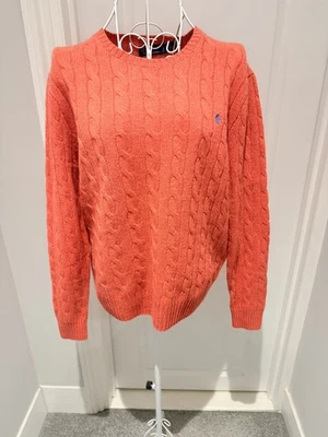 Polo Ralph Lauren Women’s Crew Neck Jumper Wool Cashmere Blend Size XL In Orange - Image 1 of 4