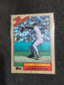 1987 Topps #1 Roger Clemens Boston Red Sox Baseballkarte - Bild 1 von 2