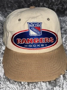 Vintage New York Rangers Hat Cap Strapback Khaki NHL Starter Adjustable - Picture 1 of 14