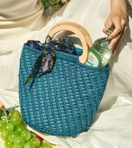 Crochet Park Elegant Granny Crochet Bag Blue Mist Complete DIY Kit NEW - Bild 1 von 12