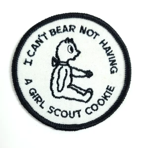 Vintage GSA I Can't Bear Not Having A Girl Scout Cookie Patch NOS Jacke Weste - Bild 1 von 4