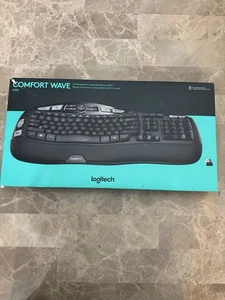 Logitech K350, 920-008236 Comfort Wave Wireless Keyboard, Black New - Afbeelding 1 van 5