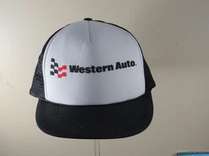 Nuovo cappello Western Auto Trucker Snapback retrò vintage berretto a rete bianco e nero - Foto 1 di 5