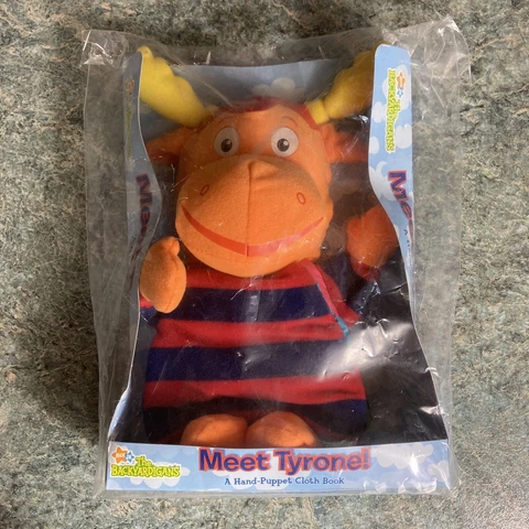 NICK JR. The Backyardigans MEET TYRONE Plush Toy Moose HAND PUPPET CLOTH BOOK Cover