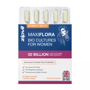 Zipvit Women's Maxiflora Probiotic - 20 Billion CFU - 3 Live Bio Cultures - Picture 1 of 15