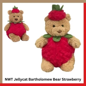 NWT Jellycat Bartholomew Bear Strawberry Limited Release - Picture 1 of 5