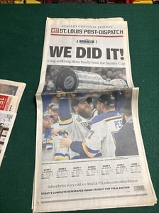 St. Louis Post Dispatch Blues Stanley Cup Edición Final 13 de junio de 2019 ¡Lo hicimos! - Imagen 1 de 15