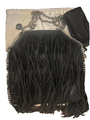 Bolso de Mano Stella McCartney Auténtico Marrón Falabella Lg Peludo Ciervo En Niveles Flecos Foto 1 de 4