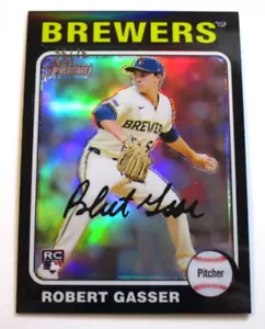 2024 Topps Heritage High Number Robert Gasser RC Rookie rifrattore nero #d 56/75 - Foto 1 di 2