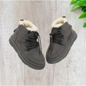 Boy's Girl's Winter Plush Lining Non-Slip Snow Boots Outdoor Shoes for Kids - Picture 1 of 7