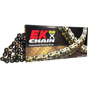 EK CHAIN & SUPERSPROX 520Black with Gold Inner Plate Chain 120L 14-520MRD702-120 - Picture 1 of 1