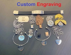 Individuelles Gravur Armband Liebesschloss Armband Halskette Herz Geschenk Jubiläen - Bild 1 von 29