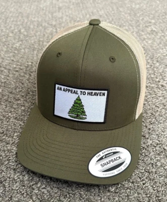An Appeal to Heaven Hat Pine Tree Flag SnapBack Mesh Cap Custom Handcrafted - Image 1 of 2