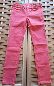 Benetton Stretch Jeans Size 146 152 XL 10 11 Years New Adjustable Waist Salmon - Picture 1 of 7