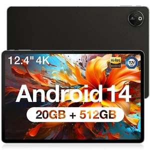 DOOGEE T30 MAX 12.4 Inch Tablet 4K Display Android 14 Tablet 20GB+512GB 10800mAh - Picture 1 of 7