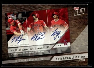 2019 Topps 2018 Now Review Mike Trout Albert Pujols Shohei Ohtani Los Angeles - Picture 1 of 2