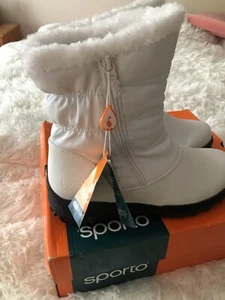 Sporto Janis White Fur Trim Boots 8W - Picture 1 of 8